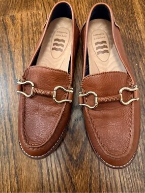 Sperry Women's Chestnut Leather Braided Horsebit Loafers 6.5 nwot
